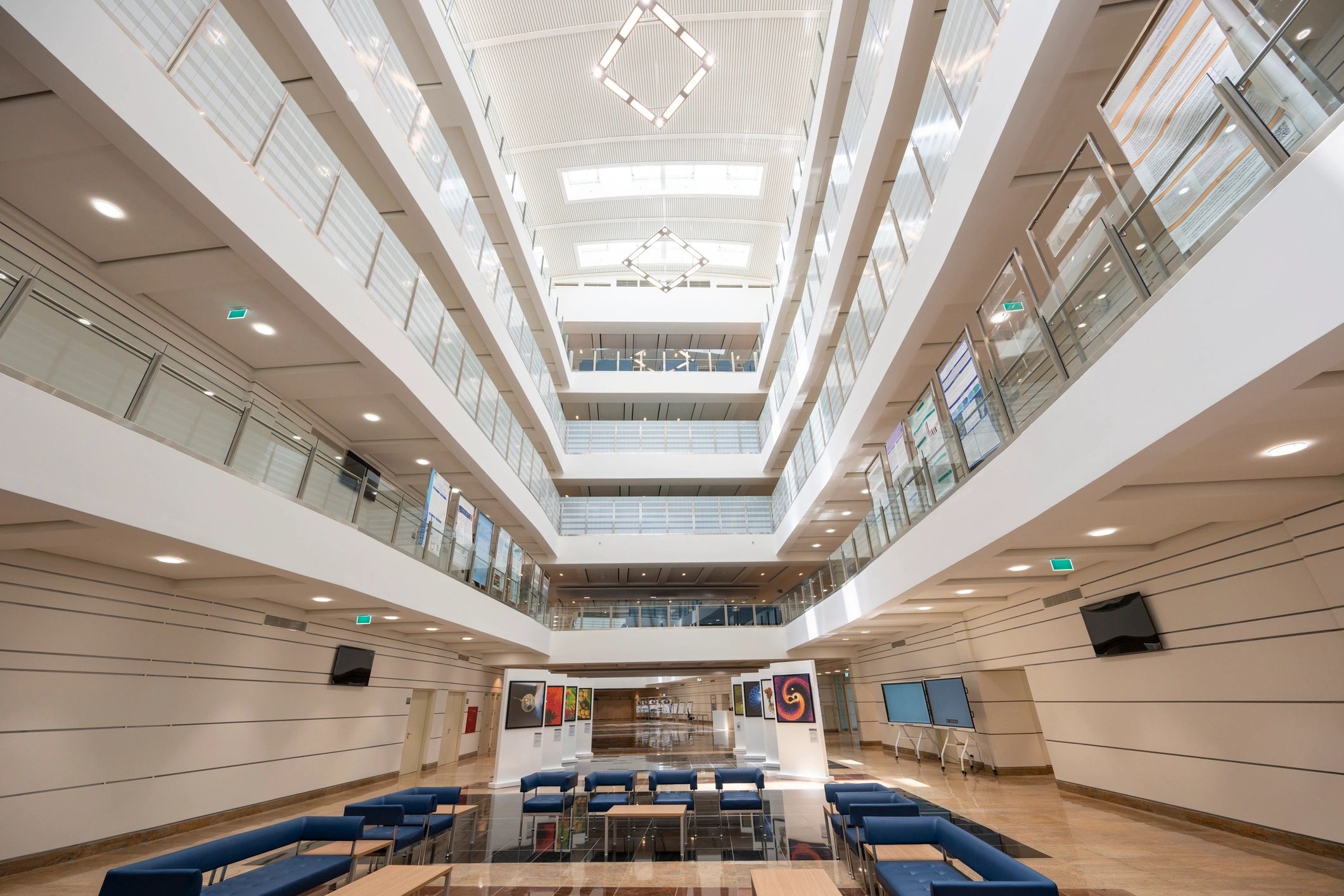 Grand interior atrium with dramatic height and light
